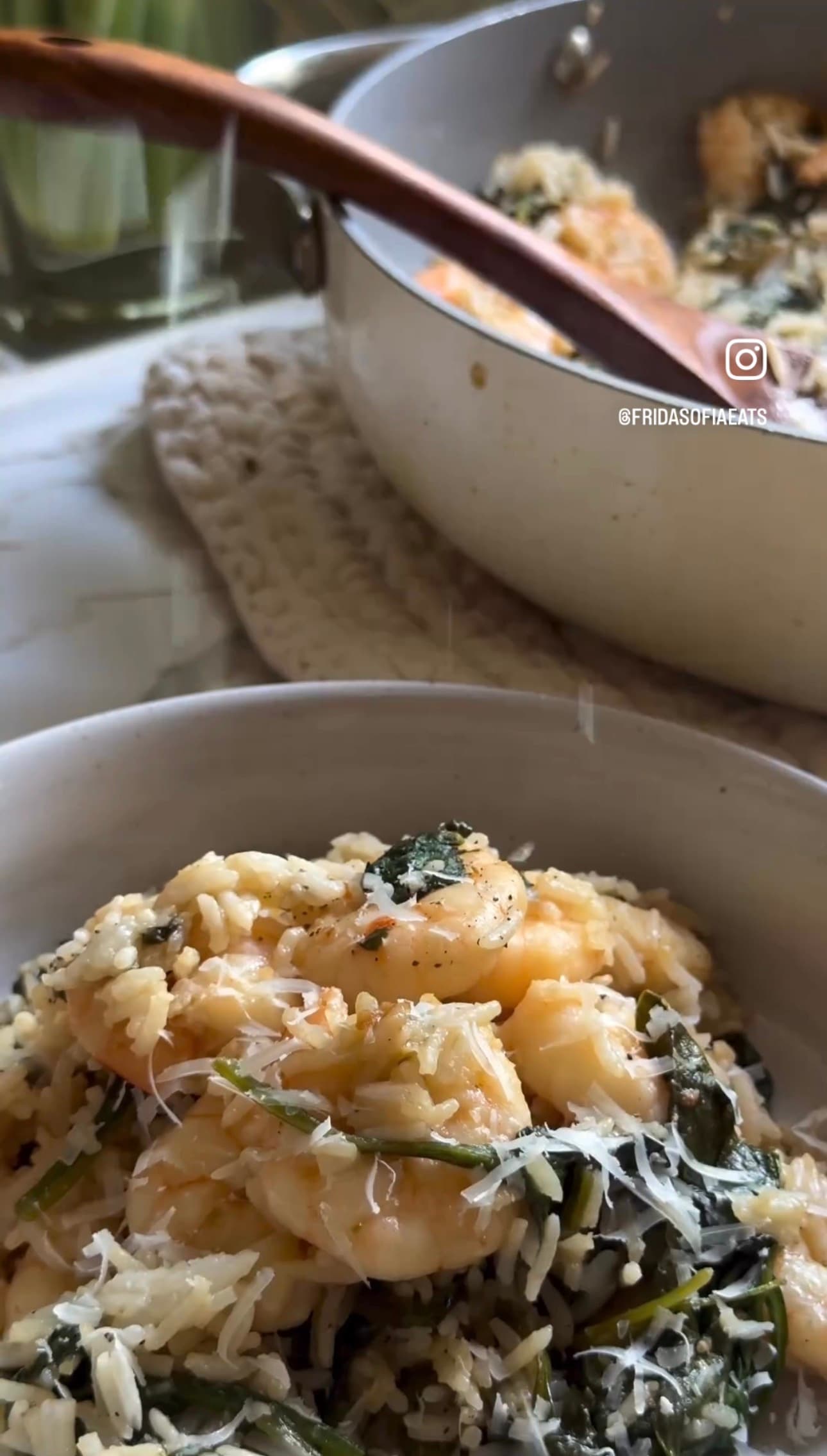 Parmesan Rice and Shrimp Bowls