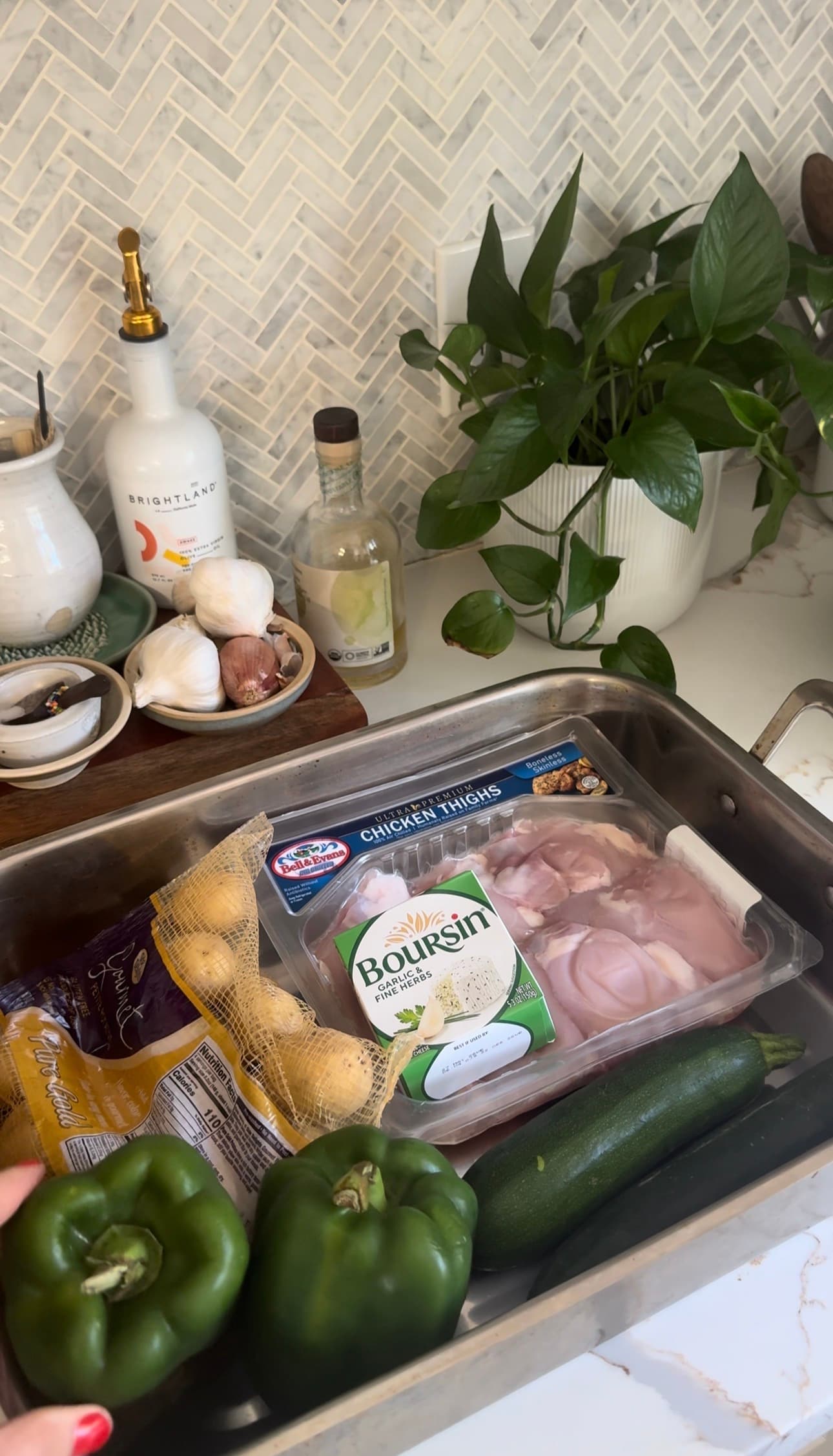 Boursin Chicken Sheet Pan