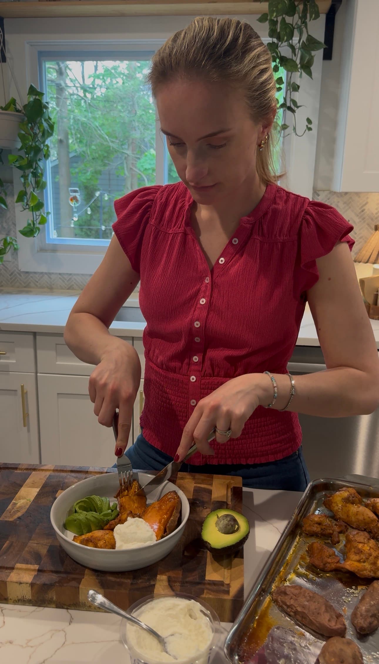 Shawarma Chicken and Sweet Potatoes