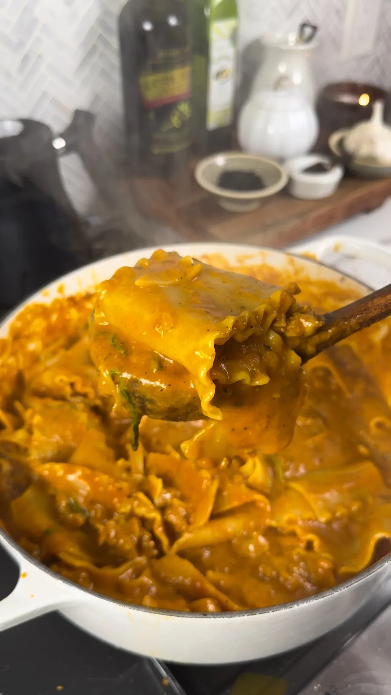 Easy one pot lasagna soup