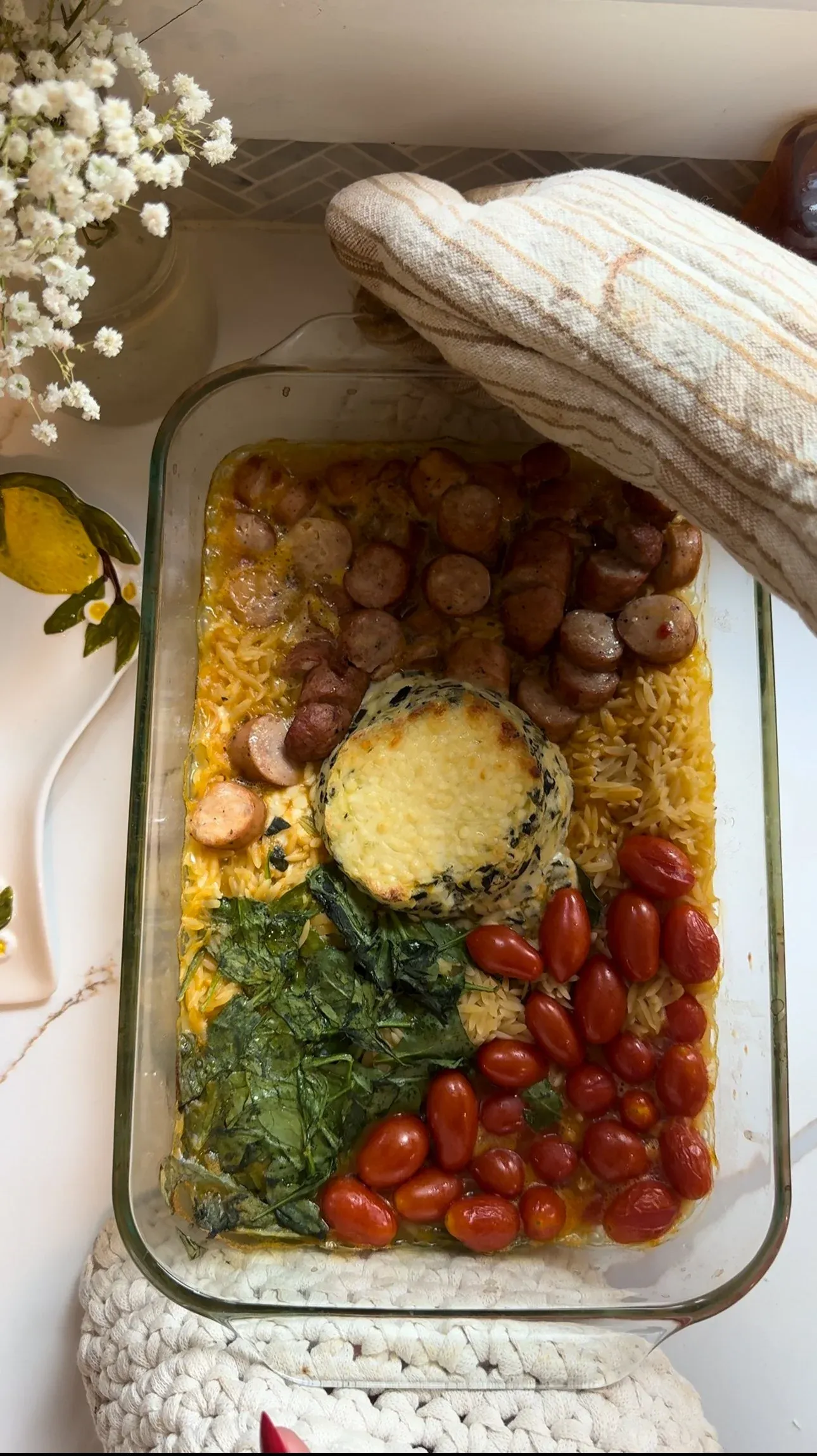 Spinach and Artichoke Orzo